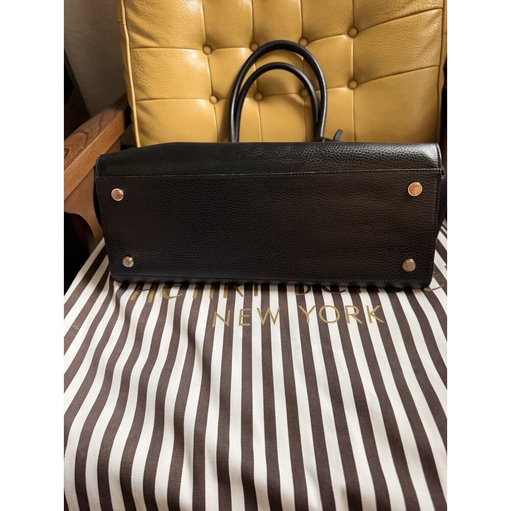 Henri Bendel Black Pebble Leather Tote with Gold Hardware Authentic - Picture 11 of 16